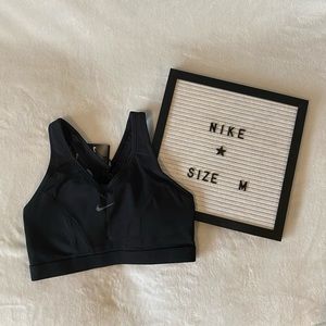 Black Nike Swoosh Sport Bra